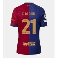 Barcelona Frenkie de Jong #21 Domáci futbalový dres 2024-25 Krátky Rukáv
